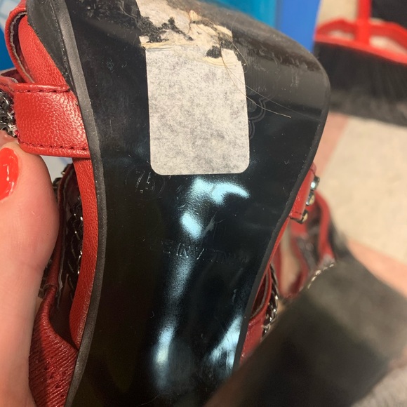 Not Rated black & red heels - Picture 4 of 4